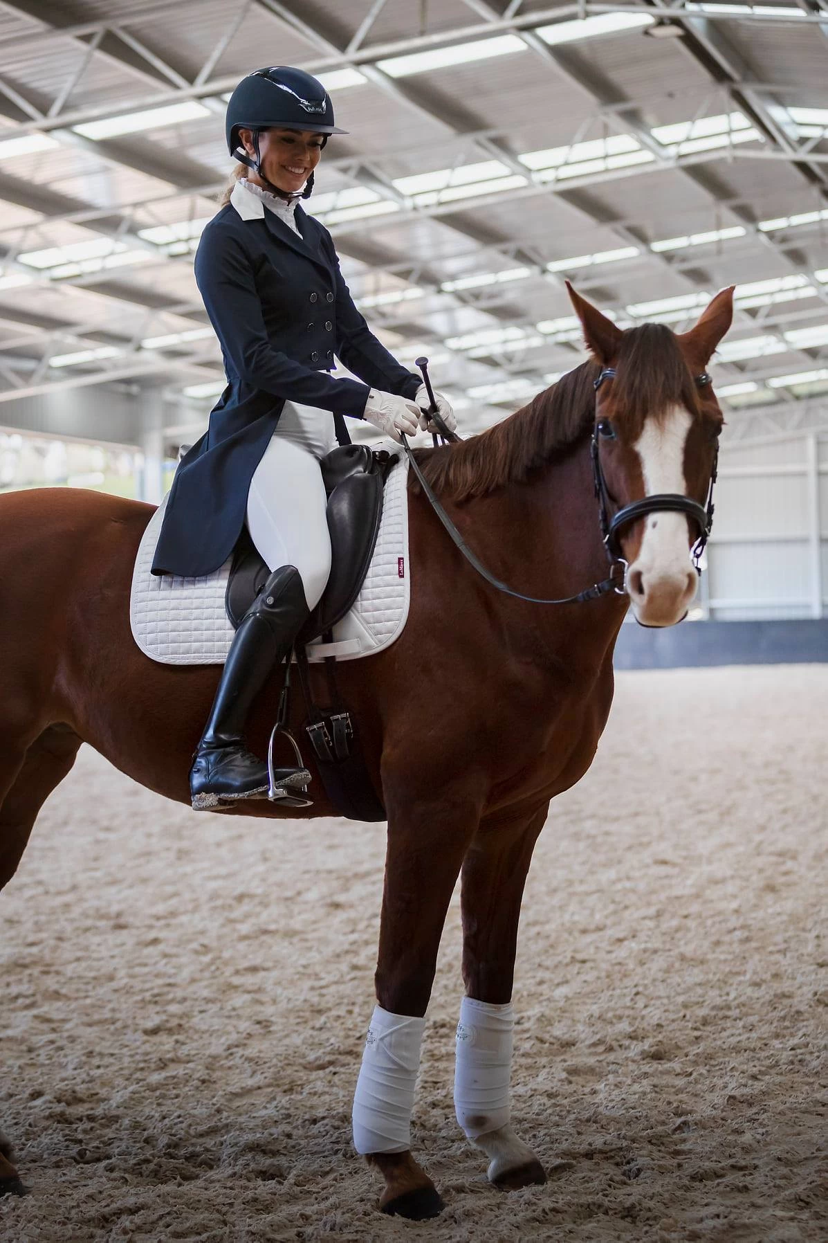 Hannah High Waisted Competition White Breech By QJ Riding Wear 4 Hannah High Waisted Competition White Breech By QJ Riding Wear - Image 4