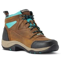 Brown And Turquoise Ariat Terrain H20 Boots For Women 10 Brown And Turquoise Ariat Terrain H20 Boots For Women -Famous Saddlery Shop Ariat Boots Terrain H20 Brown Turquoise Ladies 4
