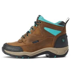 Brown And Turquoise Ariat Terrain H20 Boots For Women 13 Brown And Turquoise Ariat Terrain H20 Boots For Women -Famous Saddlery Shop Ariat Boots Terrain H20 Brown Turquoise Ladies 7