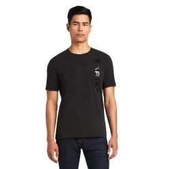 Tee Shirt Ariat Vertical Logo Black Sp22 Mens