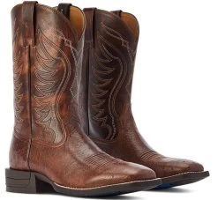 Western Boots Ariat Reckoning Dark Tabac Smooth Quill Ostrich & Nut Brown Mens -Famous Saddlery Shop Ariat Western Boots Reckoning Dark Tabac Smooth Quill Ostrich Nut Brown Mens 4