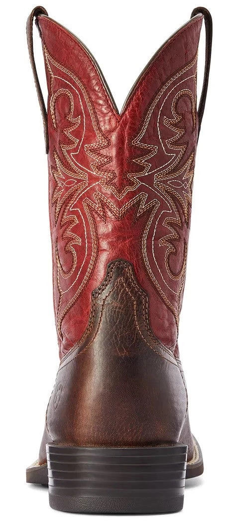Western Boots Ariat Sport Pardner Matte Sp22 Rebel Brown & Blood Red Mens 2 Western Boots Ariat Sport Pardner Matte Sp22 Rebel Brown & Blood Red Mens - Image 2