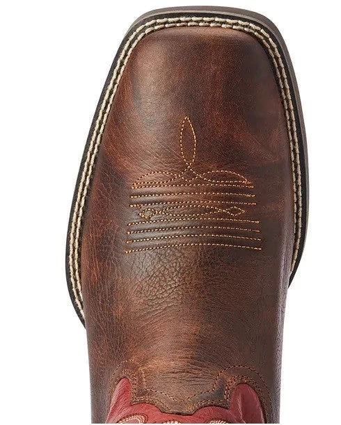 Western Boots Ariat Sport Pardner Matte Sp22 Rebel Brown & Blood Red Mens 5 Western Boots Ariat Sport Pardner Matte Sp22 Rebel Brown & Blood Red Mens - Image 5