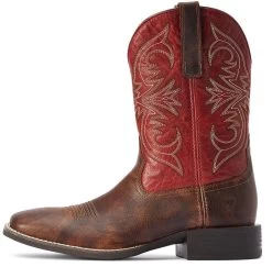 Western Boots Ariat Sport Pardner Matte Sp22 Rebel Brown & Blood Red Mens 12 Western Boots Ariat Sport Pardner Matte Sp22 Rebel Brown & Blood Red Mens -Famous Saddlery Shop Ariat Western Boots Sport Pardner Matte Sp22 Rebel Brown Blood Red Mens 6