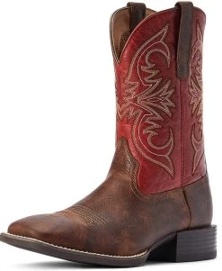 Western Boots Ariat Sport Pardner Matte Sp22 Rebel Brown & Blood Red Mens 13 Western Boots Ariat Sport Pardner Matte Sp22 Rebel Brown & Blood Red Mens -Famous Saddlery Shop Ariat Western Boots Sport Pardner Matte Sp22 Rebel Brown Blood Red Mens 7