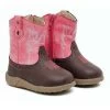 Western Boots Baxter Childrens Light Pink & Brown Baby