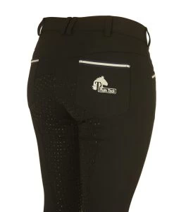 Bamboo Breeches In Black. Sizes 6 To 28 -Famous Saddlery Shop Black Bamboo Breeches with silicone seat 9