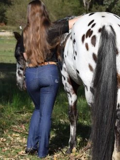 Bootleg Denim Riding Jeans With Phone Pockets, Choose Your Length And Silicone Option -Famous Saddlery Shop Bootleg horse riding jeans denim with phone pockets f20e99ab be83 482c add2 38040dc51502