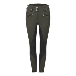 Cavallo Ladies CAJA G High Waist Full Seat Breeches -Famous Saddlery Shop Caja G Hi Waist Olive front