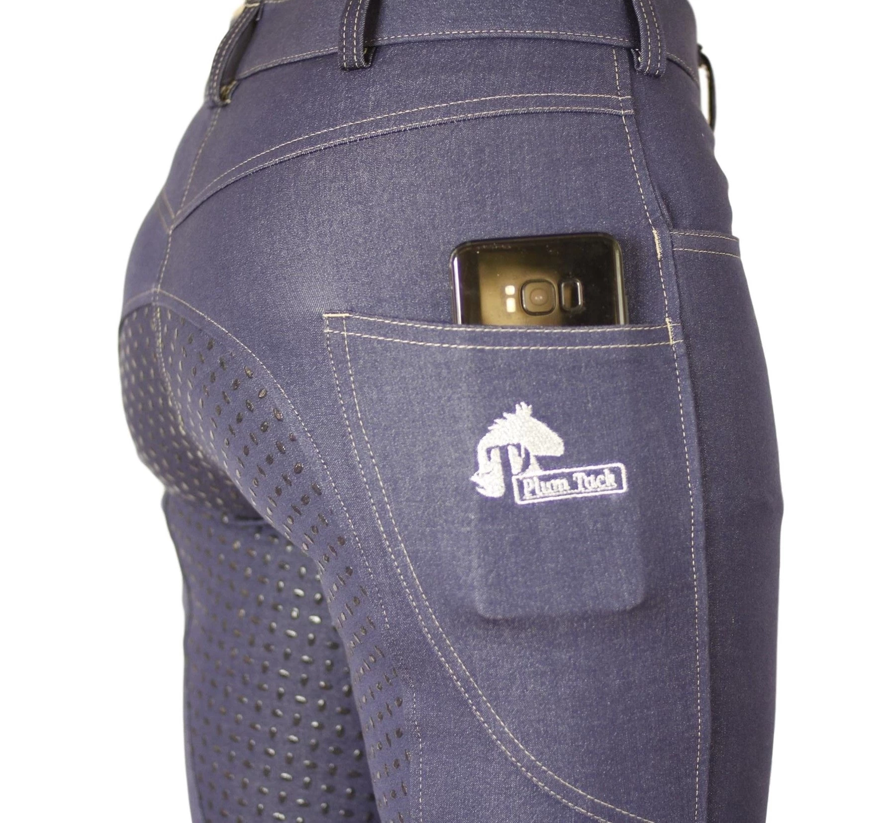 Denim Breeches With Silicone Seat And Phone Pocket 5 Denim Breeches With Silicone Seat And Phone Pocket - Image 5