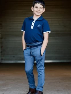 Jodhpurs Earlwood Tracky Navy Childs -Famous Saddlery Shop Earlwood Tracky Jodhpurs Navy Childs 15