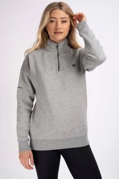 Mochara Half Zip Sweatshirt -Famous Saddlery Shop Heatherhalfzipmain 1000x 42cf3576 dbc9 4027 8968 b60851a83171