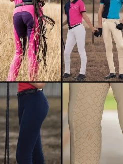 Jodhpurs Peter Williams Gel Seat Pull On Beige Childs -Famous Saddlery Shop Peter Williams Gel Seat Pull On Jodhpurs Beige Childs 3