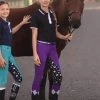 Jodhpurs Peter Williams Pull On Unicorn Printed Purple & Black Childs