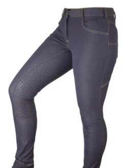 Denim Jodhpurs With Silicone Seat And Phone Pocket -Famous Saddlery Shop Untitled 16 3