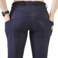 CoolMax Navy Breeches With Silicone Seat Grip -Famous Saddlery Shop Untitled 3