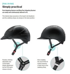 Helmet Uvex Onyxx Matt Black 49cm-54cm -Famous Saddlery Shop Uvex Helmet Onyxx Matt Black 49cm 54cm 6