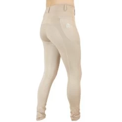Beige Riding Tights In Various Sizes: 6-28 -Famous Saddlery Shop beigeridingtightswithphonepockets2