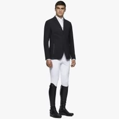 Cavalleria Toscana Men's Light Tech Knit Zip Riding Jacket
