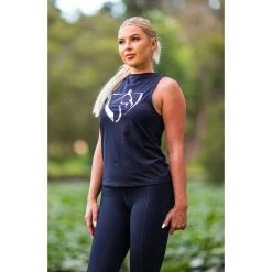 Bare Equestrian's Ecoluxe Tank: Recycled With Foil Logo