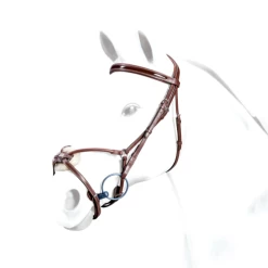 Equestrian Grackle Bridle - Equipe Patent Rolled Design
