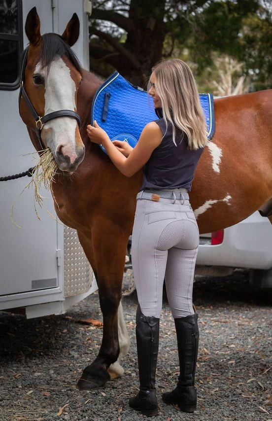 Light Grey Kate Breech By QJ Riding Wear 1 Light Grey Kate Breech By QJ Riding Wear