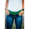 Leather Plaited Belt - Emerald
