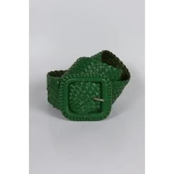 Leather Plaited Belt - Emerald 5 Leather Plaited Belt - Emerald -Famous Saddlery Shop leather plaited belt emerald hitchley harrow 3