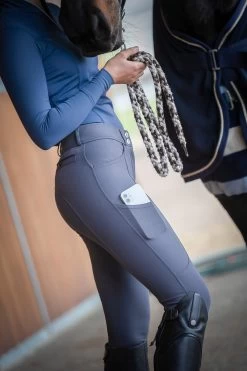 Grey Mia Phone Pocket Breech By QJ Riding Wear -Famous Saddlery Shop mia cd05c2d8 4093 4ae2 916b 8e7db4ff9e12