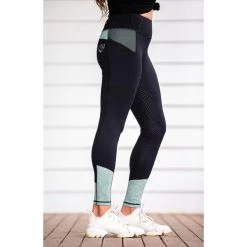 Equestrian Performance Riding Tights - Pistachio BARE -Famous Saddlery Shop pistachio bare equestrian performance riding tights southern sport horses 3