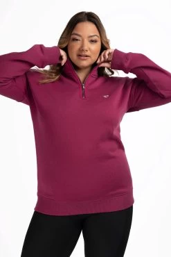 Mochara Half Zip Sweatshirt -Famous Saddlery Shop plumcurve 1000x 5a602d28 72a4 4724 a274 fdc3e1dea207